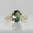 thumbnail image 1 of Green Tourmaline Ring - Statement Ring - Gold Ring - Engagement Ring - Oval Ring - Cocktail Ring - Gemstone Ring - Green Stone Ring, 1 of 3