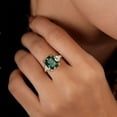 thumbnail image 1 of Green Tourmaline Ring - Statement Ring - Gold Ring - Engagement Ring - Rectangle Ring - Cocktail Ring - Gemstone Ring - Prong Ring, 1 of 3