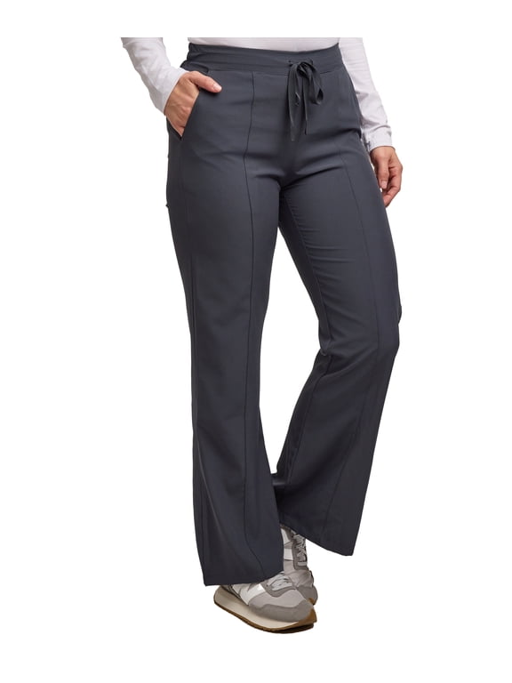 Scrubs for Women - Flare Leg Scrub Pant, 4 Pockets, Yoga Waistband, Stretch Fabric, Easy Care