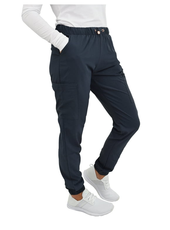 Green Town Scrubs for Women - Jogger Scrub Pant, Cargo Pockets, Stretch Fabric, Drawcord, Easy Care