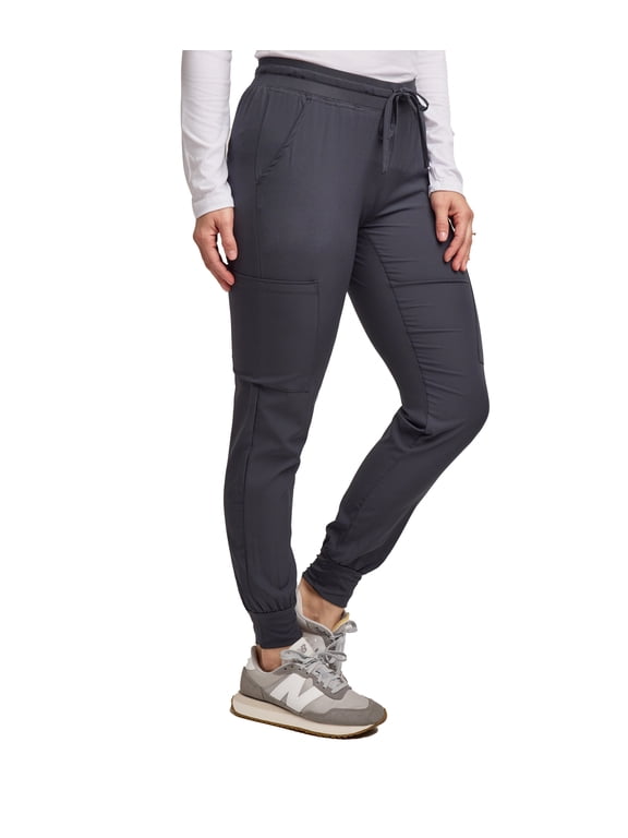 Scrubs for Women - Jogger Scrub Pant, Yoga Waistband, 4 Pockets, Stretch Fabric, Easy Care