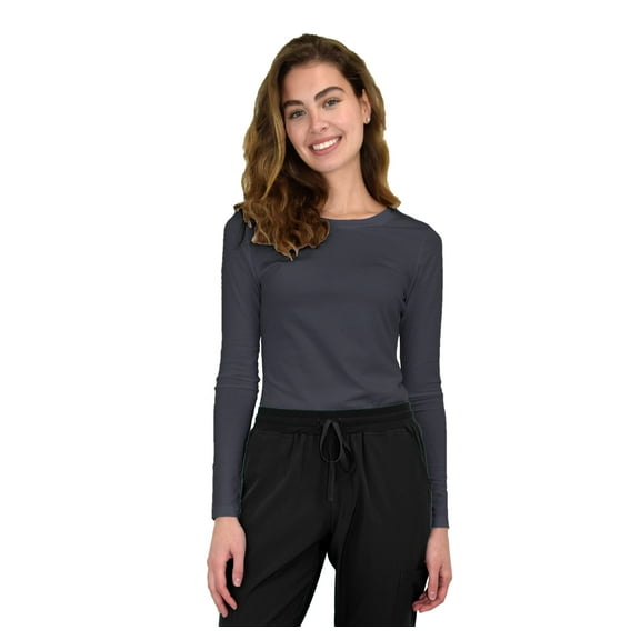 Green Town Scrubs for Women - Long Sleeve Underscrub Tee Shirt, Super Soft, Stretch Fabric, Lightweight, Easy Care