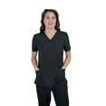 thumbnail image 1 of Green Town Scrubs for Women - Mock Wrap V-Neck Scrub Top, 3 Pockets, Lightweight, Stretch Fabric, Easy Care, 1 of 6