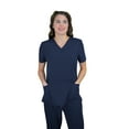 thumbnail image 1 of Green Town Scrubs for Women - Mock Wrap V-Neck Scrub Top, 3 Pockets, Lightweight, Stretch Fabric, Easy Care, 1 of 6