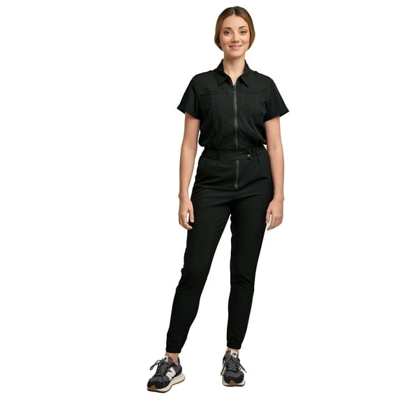 Green Town Scrubs for Women Scrub Jumpsuit - Jogger Pant, 6 pockets, Easy Care Stretch Fabric Uniforms