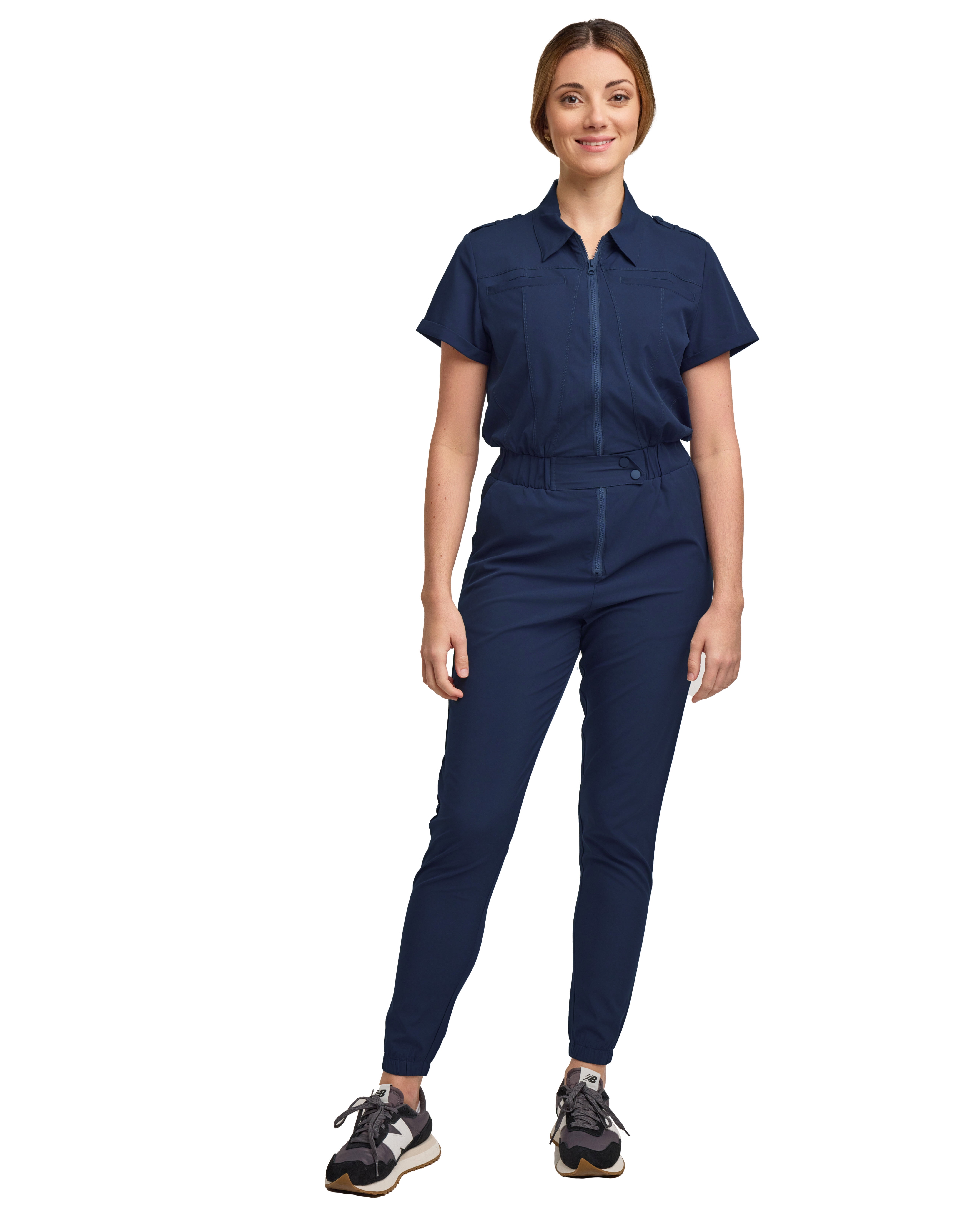 Green Town Scrubs for Women Scrub Jumpsuit Jogger Pant 6 pockets Easy Care Stretch Fabric Uniforms