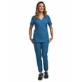 thumbnail image 1 of Green Town Scrubs for Women Scrub Set - Jogger Pant & Zipper Top, 6 Pockets, Easy Care Uniform, 1 of 7