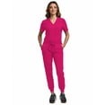 thumbnail image 1 of Green Town Scrubs for Women Scrub Set - Jogger Pant and Tuck-In V-Neck Top, 5 Pockets, Yoga Waistband, Nursing Uniform, 1 of 8
