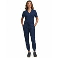 thumbnail image 1 of Green Town Scrubs for Women Scrub Set - Jogger Pant and Tuck-In V-Neck Top, 5 Pockets, Yoga Waistband, Nursing Uniform, 1 of 8