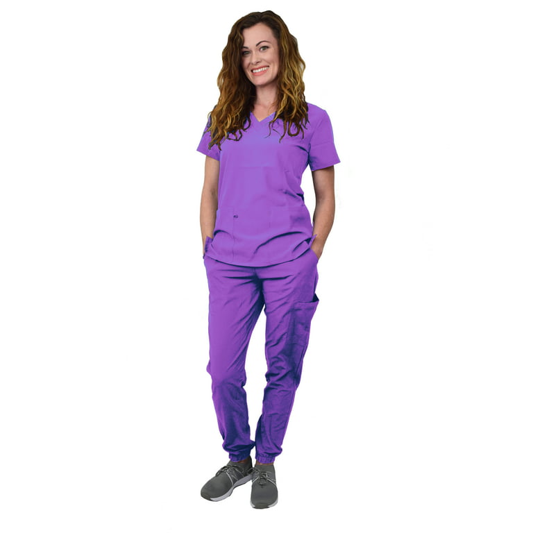 Green Town Scrubs for Women Scrub Jumpsuit - Jogger Pant, 6 pockets, Easy  Care Stretch Fabric Uniforms