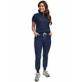 thumbnail image 1 of Green Town Scrubs for Women Scrub Set - Slim Fit Jogger Pant and Mandarin Collar Tuck-In Top, Easy Care Uniform, 1 of 6