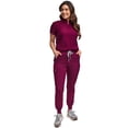 thumbnail image 1 of Green Town Scrubs for Women Scrub Set - Slim Fit Jogger Pant and Mandarin Collar Tuck-In Top, Easy Care Uniform, 1 of 6