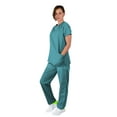thumbnail image 1 of Green Town Scrubs for Women Scrub Set - V-Neck Top and Straight Leg Pant, 6 Pockets, Durable Fabric, 1 of 7