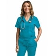 thumbnail image 1 of Green Town Scrubs for Women - Tuck-In V-Neck Scrub Top, Stretch Fabric, Lightweight, Easy Care, 1 of 7
