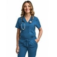 thumbnail image 1 of Green Town Scrubs for Women - Tuck-In V-Neck Scrub Top, Stretch Fabric, Lightweight, Easy Care, 1 of 7
