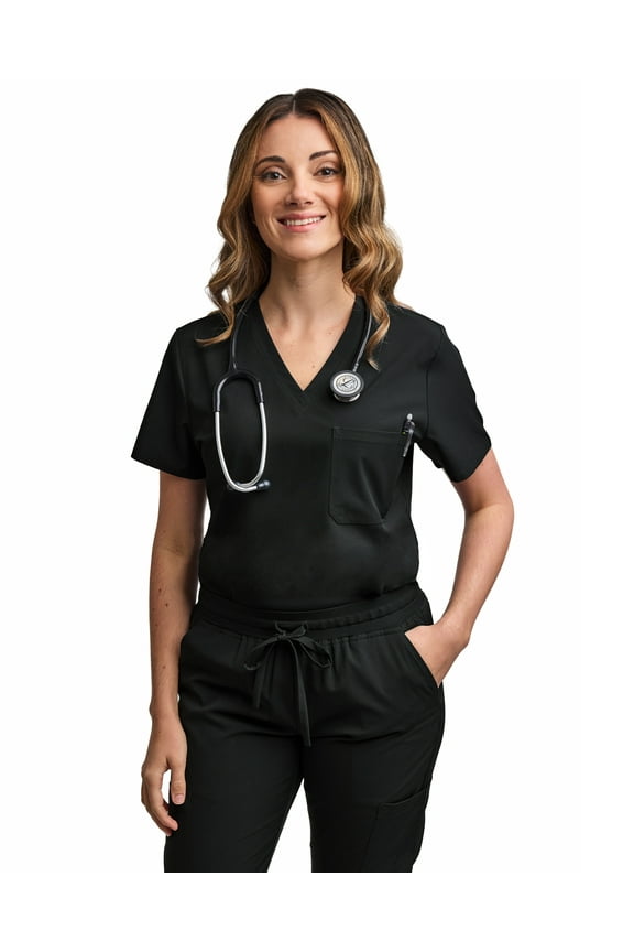 Scrubs for Women - Tuck-In V-Neck Scrub Top, Stretch Fabric, Lightweight, Easy Care