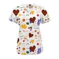 thumbnail image 1 of Green Town Scrubs for Women V-Neck Scrub Top - Christmas Thanksgiving Halloween Holiday Prints, 1 of 5