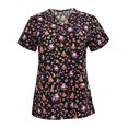 thumbnail image 1 of Green Town Scrubs for Women V-Neck Scrub Top - Christmas Thanksgiving Halloween Holiday Prints, 1 of 5