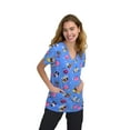 thumbnail image 1 of Green Town Scrubs for Women V-Neck Scrub Top - Print Tops, 3 Pockets, Easy Care Uniforms, 1 of 6