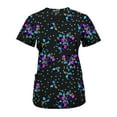 thumbnail image 1 of Green Town Scrubs for Women V-Neck Scrub Top - Print Tops, 3 Pockets, Easy Care Uniforms, 1 of 5