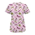 thumbnail image 1 of Green Town Scrubs for Women V-Neck Scrub Top - Print Tops, 3 Pockets, Easy Care Uniforms, 1 of 6