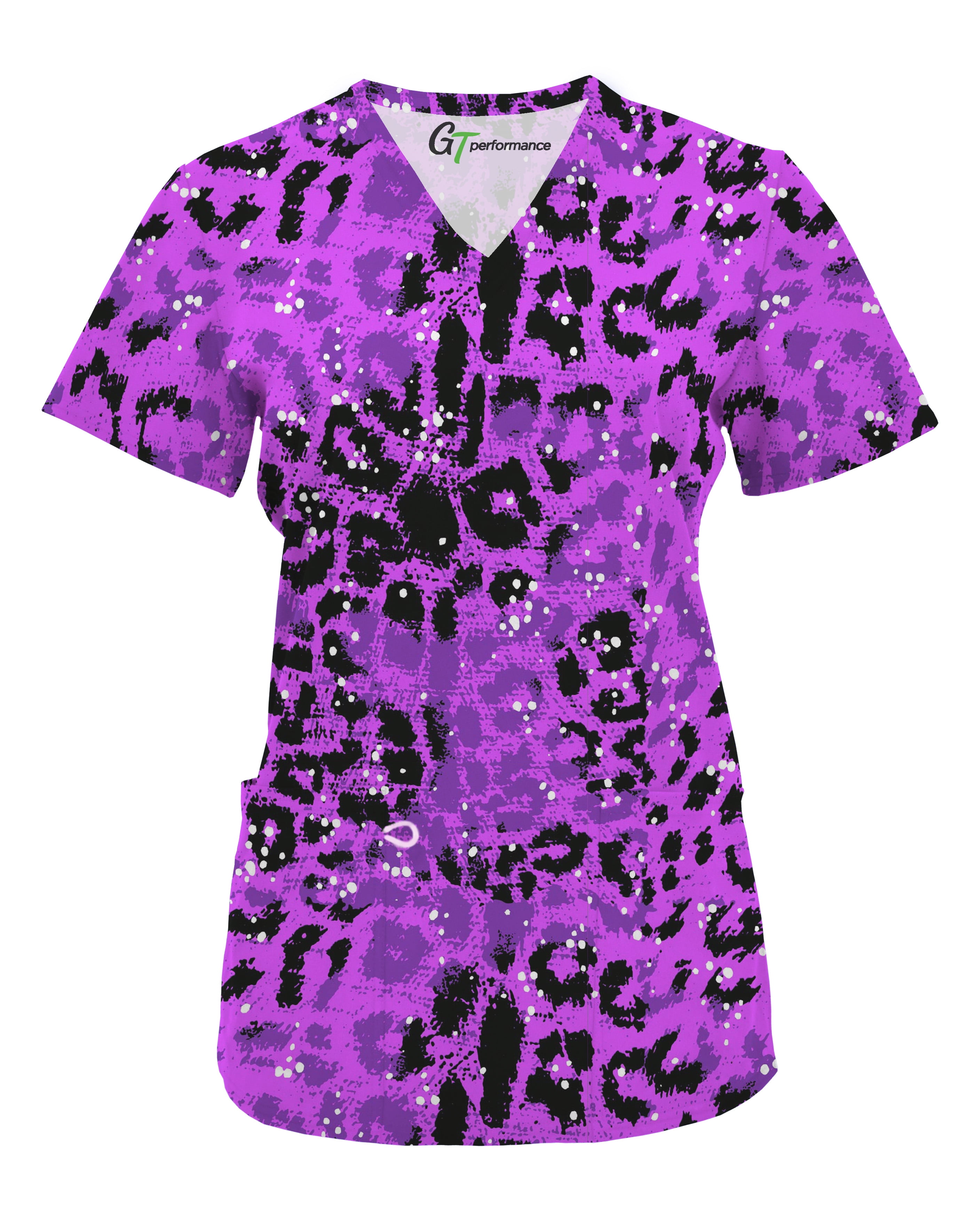 Green Town Scrubs for Women VNeck Scrub Top Print Tops, 3 Pockets