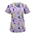 thumbnail image 1 of Green Town Scrubs for Women V-Neck Scrub Top - Print Tops, 3 Pockets, Easy Care Uniforms, 1 of 6