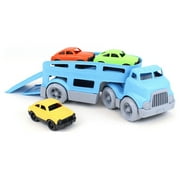 Green Toys Car Carrier Vehicle Set Toy with 3 Mini Cars, Blue, Standard