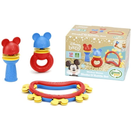 Green Toys Disney Baby Mickey Mouse Shake & Rattle Set