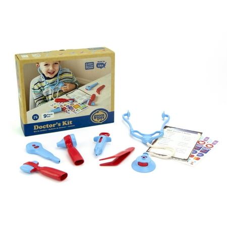 Green Toys Doctor's Kit Medical Toy Set, 9 Pieces