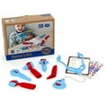 Green Toys Doctor's Kit, Red/Blue 9 Piece Pretend Play, Motor Skills
