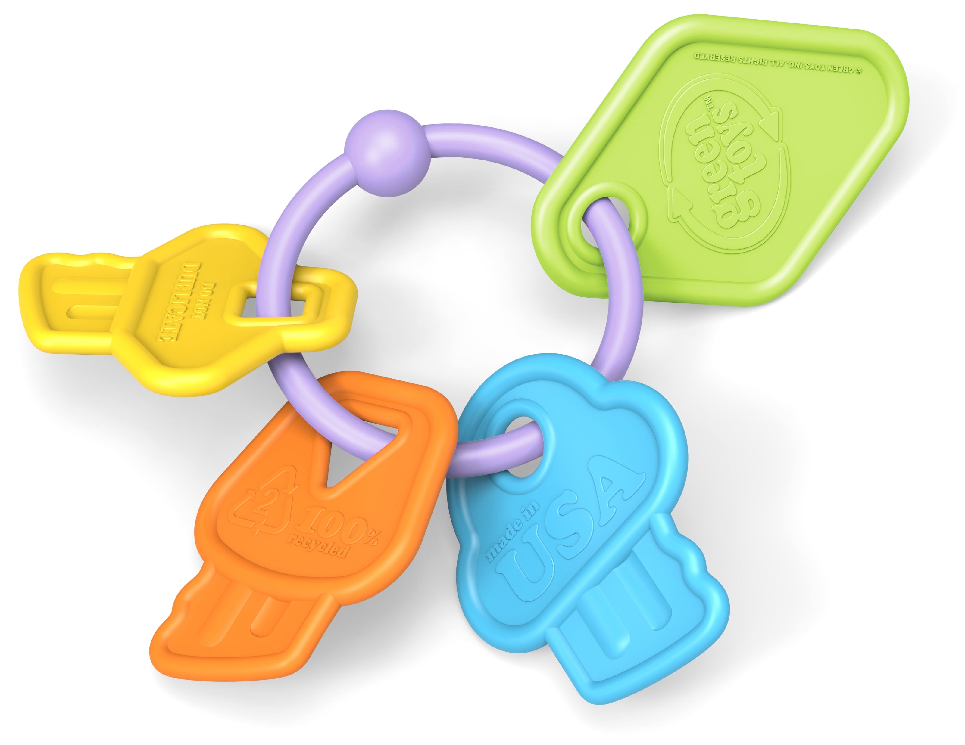 Green Toys Eco-Friendly Baby Teether, Multicolor, 4 Piece Count
