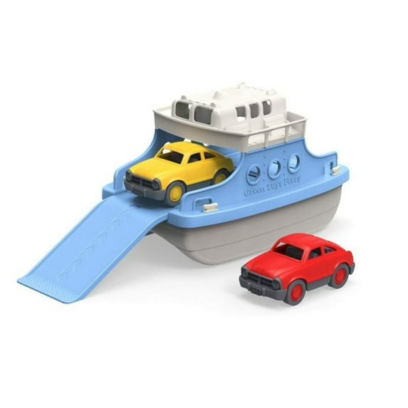 Green Toys Ferry Boat w/ 2 Mini Cars - 100% Recycled Plastic