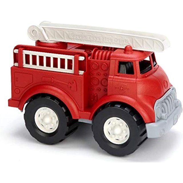 Green Toys Fire Truck, Red CB Pretend Play, Motor Skills, Kids Toy