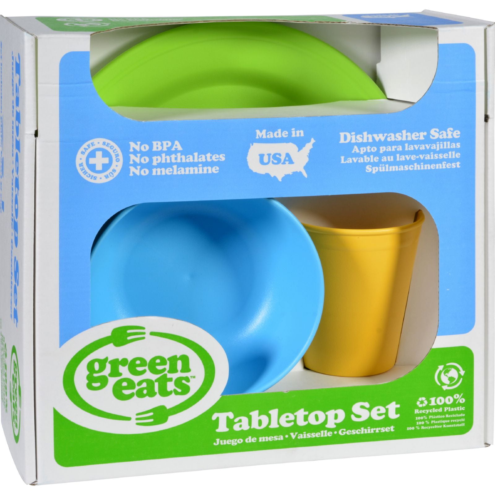 Green Eats Recycled BPA Free Snack Bowls