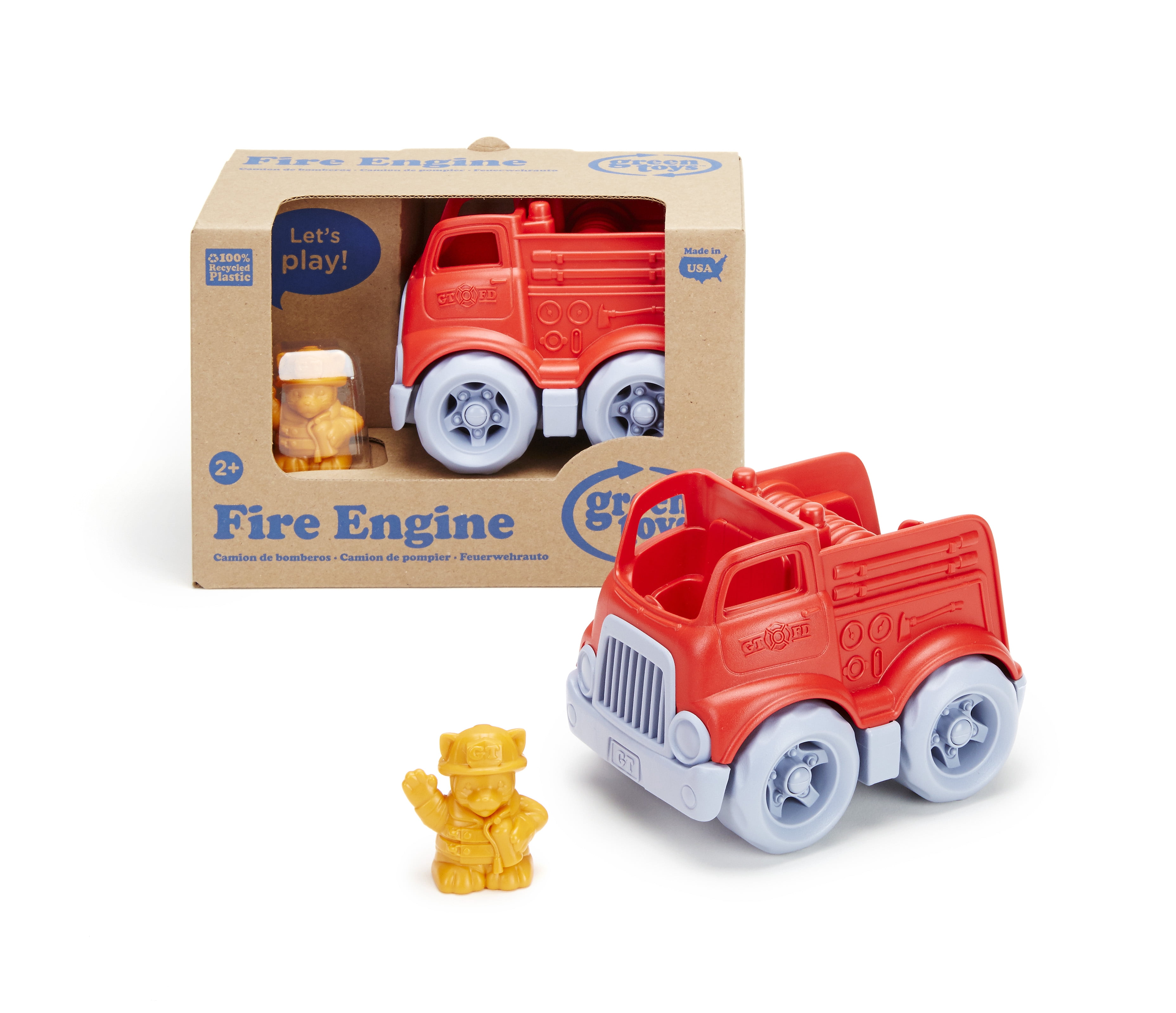 Green Toys Mini Fire Engine with Character - Walmart.com