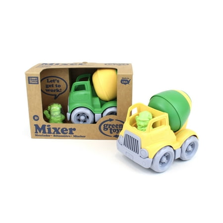 Green Toys - Green and Yellow Mixer Construction Truck