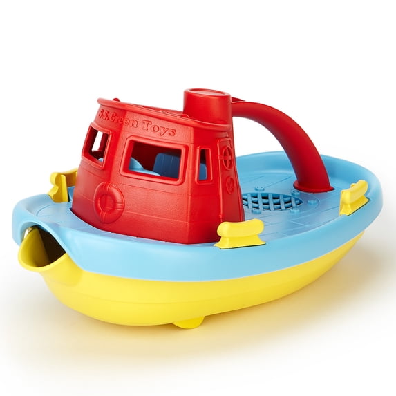 Green Toys Tugboat Bath Toy, Red Top