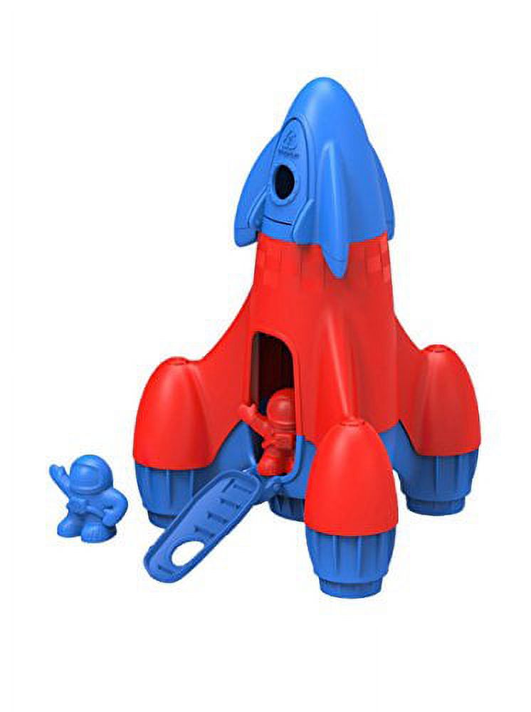 Green Toys Rocket with 2 Astronauts Toy Vehicle Playset Blue/Red NEW