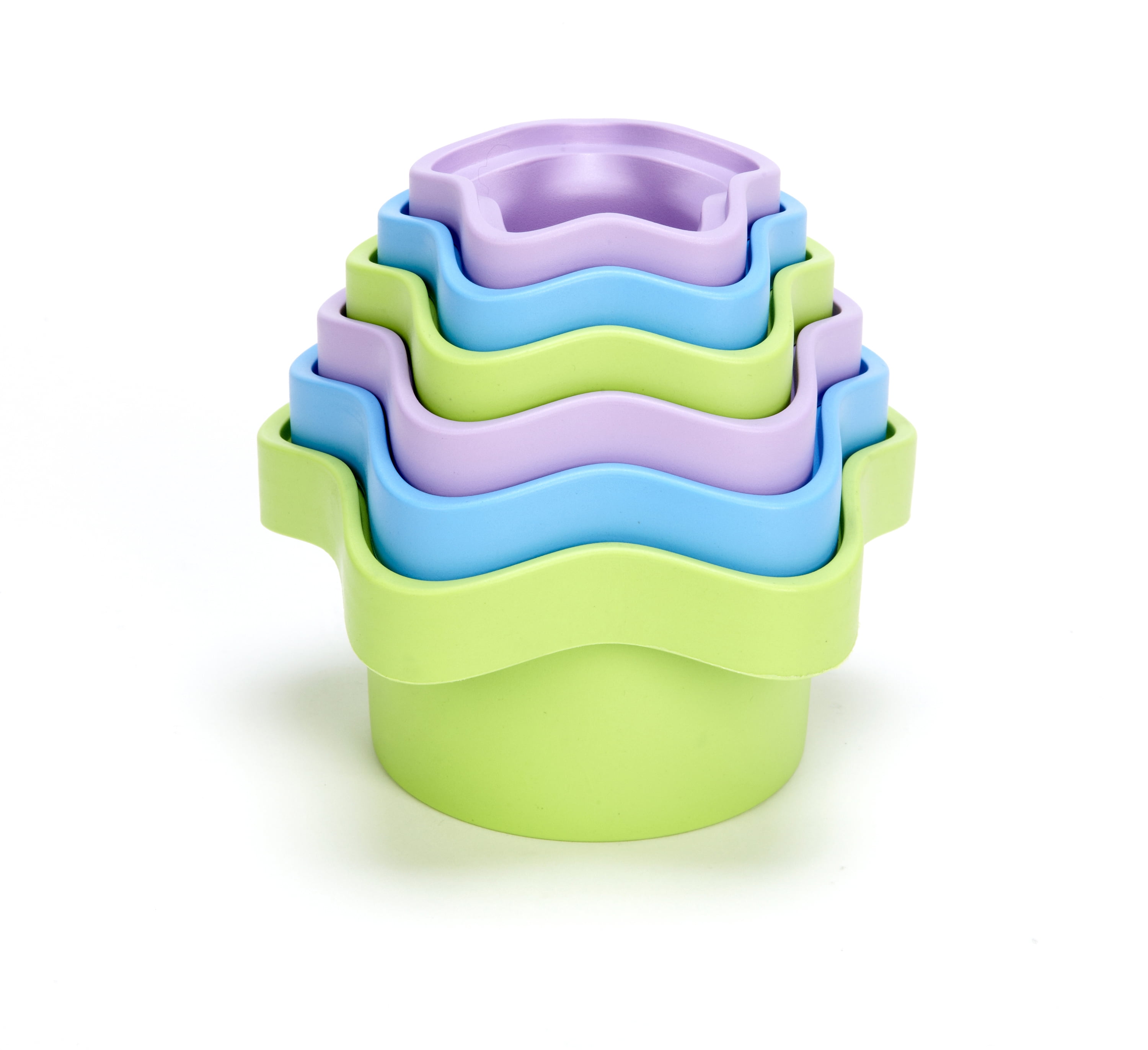 Small Fish Stacking Bath Cups for Toddlers, Rainbow Infant Nesting Cups for 1-3 Years Old, Baby Stack Cups with Sea Animal Shapes and Drain Holes for