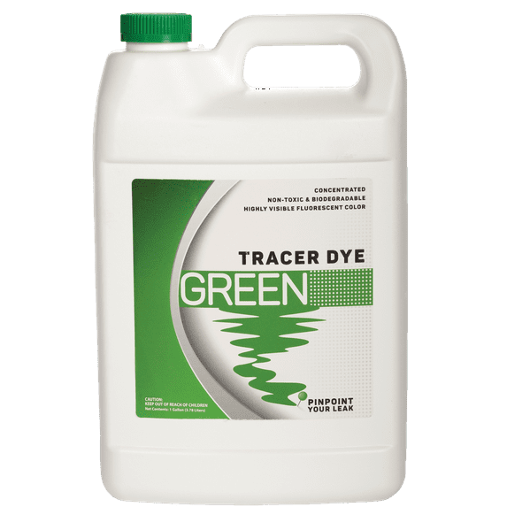 Green Tracing Dye - Highly Visible Concentrated Fluorescent Leak Detection Dye - 1 Gallon