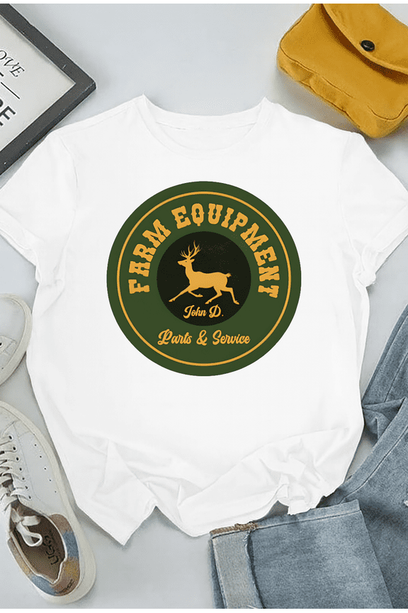 Green Tractor Farm Equipment Agriculture Funny Art Unisex T-Shirt V10921 up to Size 5XL