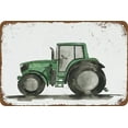 Green Tractor Transportation Tin Sign Boys Room Tractor Toddler Room