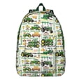 thumbnail image 1 of Green Tractors Pattern Backpack for School,Schoolbag with Adjustable Shoulder Straps & Padded Back,15.7"x11.8"x5.5", 1 of 5
