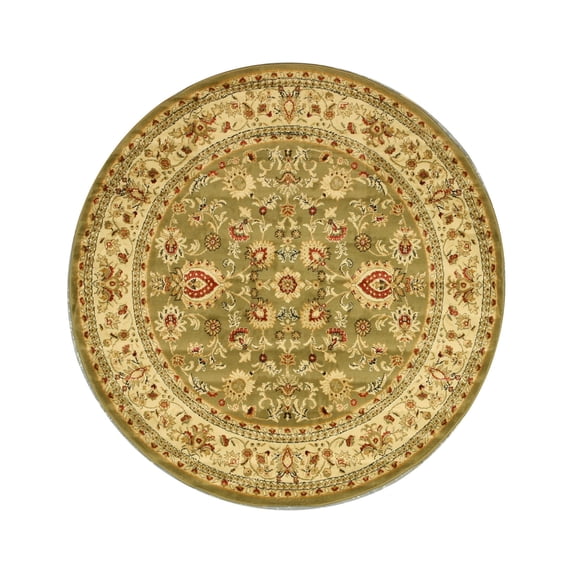 Green Traditional Oriental Green Mahal Rug