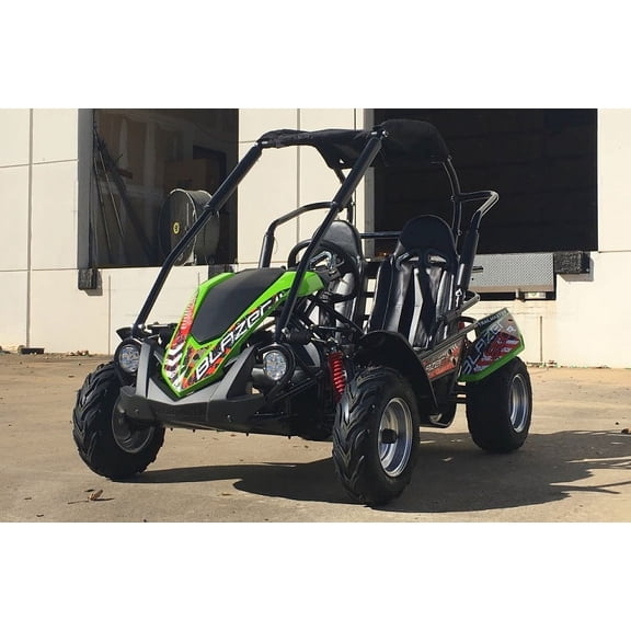 Green TrailMaster Blazer 200R, Air Cooled 4-Stroke, Single Cylinder Go Kart