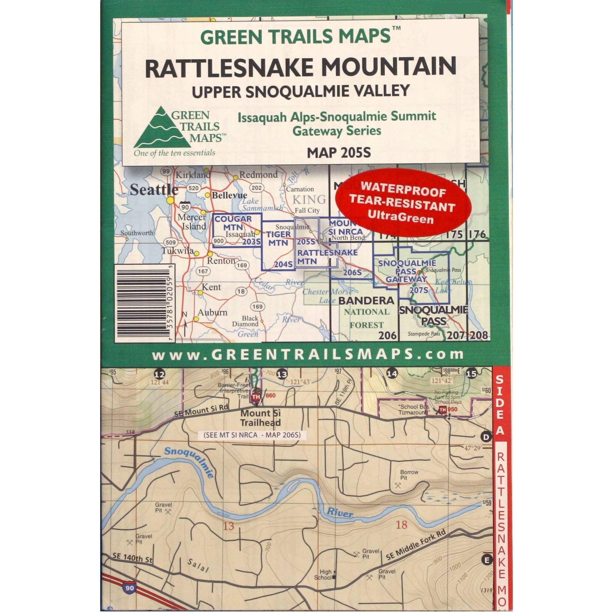 Green Trails Maps RATTLESNAKE MTN