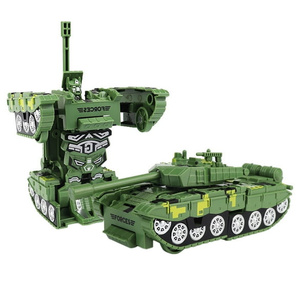 Green Transformable Toy Car With One Click Deformation Push And Go Racing Vehicle For Kids Birthday Gift 6.7X2.6X2.2 Inches No Battery Needed