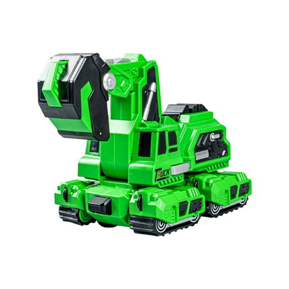 Green Transforming Excavator Dinosaur Toy Pull Back Car Engineering Vehicle 9.1X3.9X3.1 Inches Brachiosaurus Model Convertible Toy For Kids No Battery Needed Fun Construction Vehicle Toy