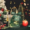 thumbnail image 1 of Green Transparent Christmas Gift Bags with Handles for Holiday Presents Candy Toys Party Favors Christmas Eve Souvenir Hand Carry Bags(Green-A), 1 of 6